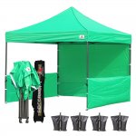 AbcCanopy 3MX3M Deluxe Kelly Green Pop Up Canopy Trade Show Both