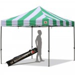 AbcCanopy Carnival 3x3 Green And White Pop Up Canopy Popcorn Cotton Candy Vending Tent