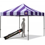 AbcCanopy Carnival 3x3 Purple And White Pop Up Canopy Popcorn Cotton Candy Vending Tent