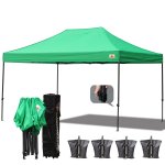 AbcCanopy 3MX4.5M Deluxe Kelly Green Pop Up Canopy With Roller Bag