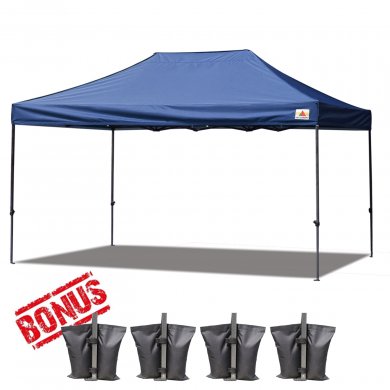 AbcCanopy 3MX4.5M Deluxe Navy Blue Pop Up Canopy With Roller Bag