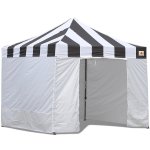 AbcCanopy Carnival Canopy 3x3 Black With White Walls Ez Part Tent Bouns 6 Walls