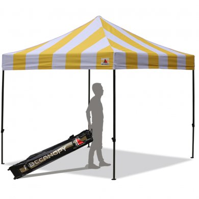 AbcCanopy Carnival 3X3 Yellow And White Pop Up Canopy Popcorn Cotton Candy Vending Tent