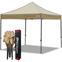 Abccanopy 3m x 3m Pop up Canopy Instant Shelter Outdor Party Tent Gazebo(Beige)