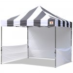 AbcCanopy Carnival 3x3 Black With White Walls Pop Up Tent Trade Show Booth Canopy W/ Wheeled bag