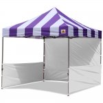 AbcCanopy Carnival 3x3 Purple With White Walls Pop Up Tent Trade Show Booth Canopy W/ Wheeled bag