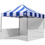 AbcCanopy Carnival 3x3 Blue With White Walls Pop Up Tent Trade Show Booth Canopy W/ Wheeled bag