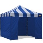 AbcCanopy Carnival Canopy 3x3 Blue With Blue Walls Ez Part Tent Bouns 6 Walls