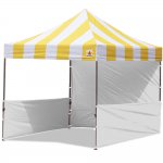 AbcCanopy Carnival 3x3 Yellow With White Walls Pop Up Tent Trade Show Booth Canopy W/ Wheeled bag