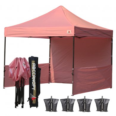 AbcCanopy 3MX3M Deluxe Pink Pop Up Canopy Trade Show Both