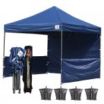 AbcCanopy 3MX3M Deluxe Navy Blue Pop Up Canopy Trade Show Both