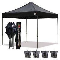 Black 3m x 3m Ez Pop up Canopy Instant Shelter Outdor Party Tent