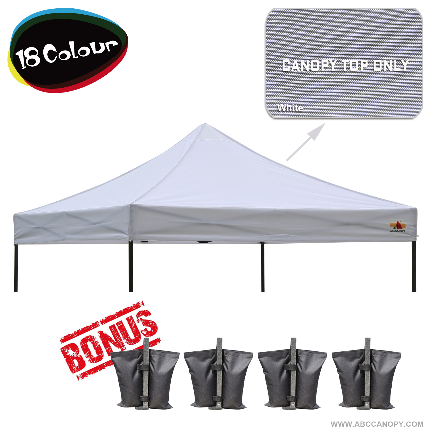 AbcCanopy 3MX3M Pop Up Canopy Replacement Top 100 Waterproof Come